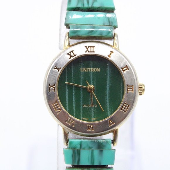 Unitron Watch Womens Gold Tone Stainless Steel Classic Roman Numbers Quartz - Picture 3 of 8